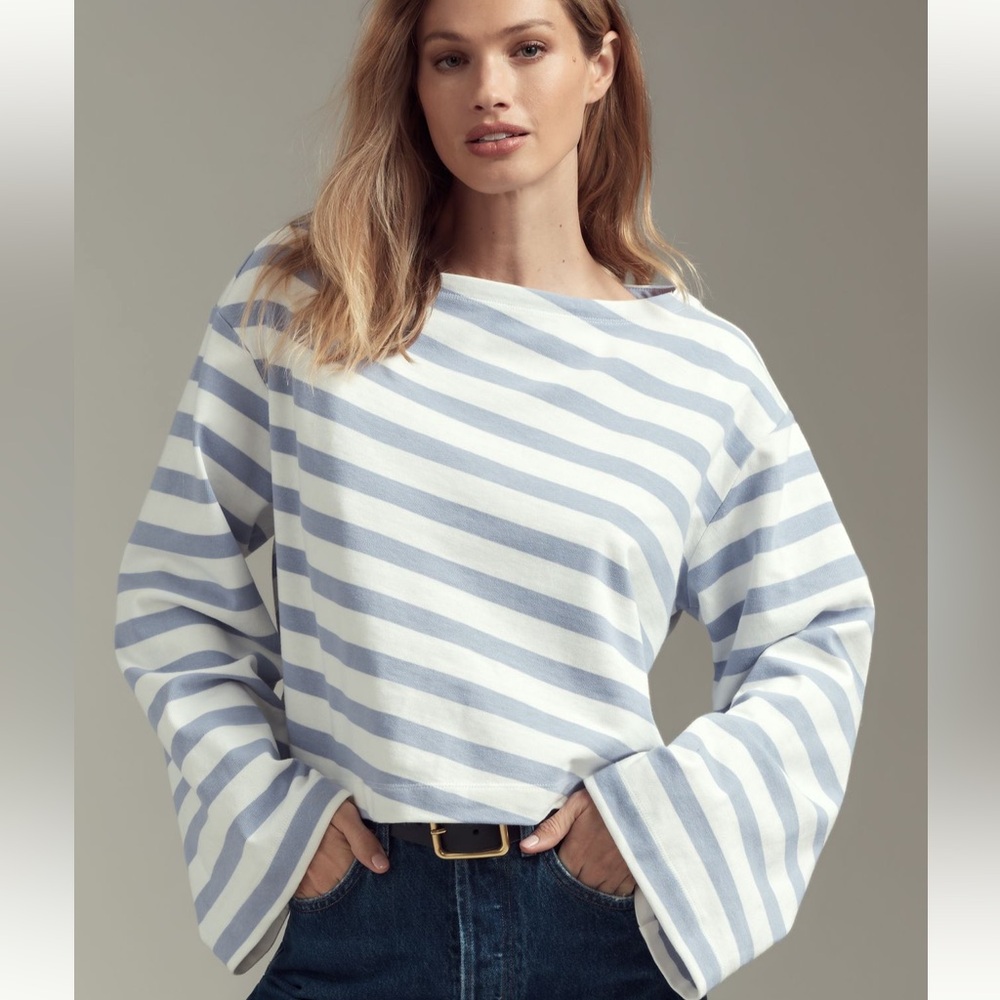 NWT -  Boatneck Bell-Sleeve Knit Top